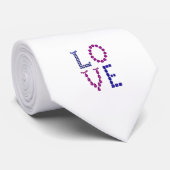 Liefde & hart Paars blauw Stropdas (Opgerold)