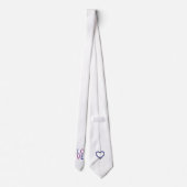 Liefde & hart Paars blauw Stropdas (Achterkant)