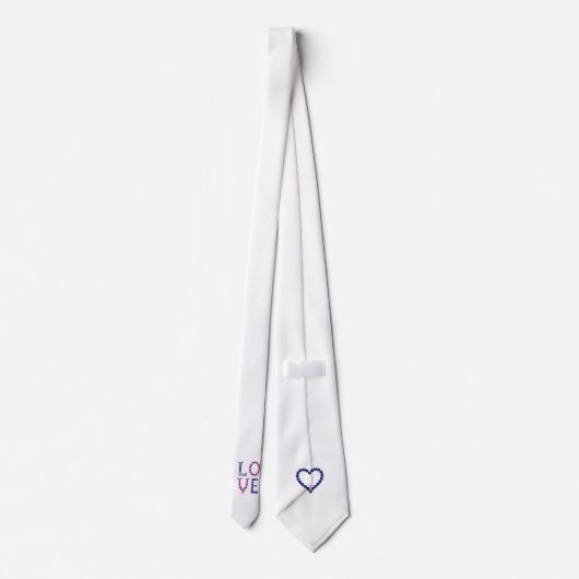 Liefde & hart Paars blauw Stropdas (Achterkant)