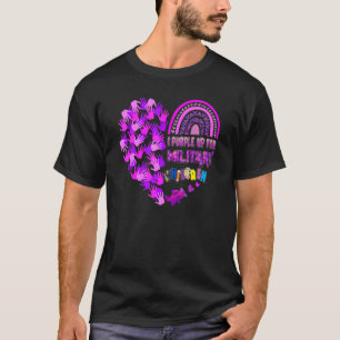 Liefde hart Paars op militair kinderdagverblijf T-shirt