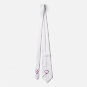 Liefde & hart Paars Stropdas (Achterkant)
