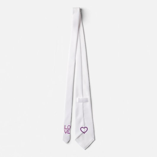 Liefde & hart Paars Stropdas (Achterkant)