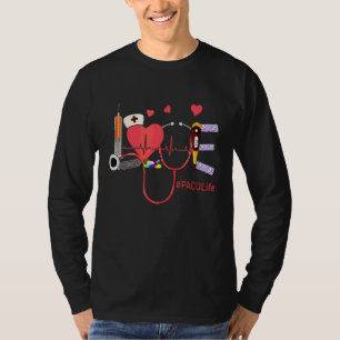 Liefde Hart Pacu Leven Stethoscoop Leuke Verpleegk T-shirt