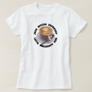 Liefde Hart Parijs Cappuccino Koffie Beker T-shirt