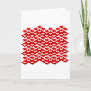 Liefde Hart Patroon Feestdagen Kaart