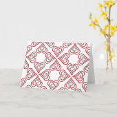 Liefde Hart Patroon Kaart (Gele Bloem)