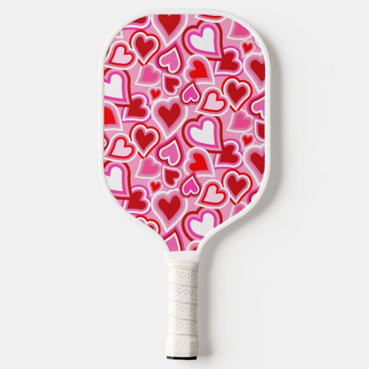 Liefde hart pickleball paddle (Achterkant)