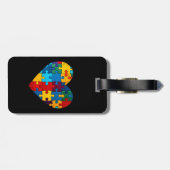 Liefde Hart Puzzel Acceptatie Autisme Bewustzijn Bagagelabel (Achterkant horizontaal)