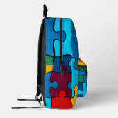 Liefde Hart Puzzel Acceptatie Autisme Bewustzijn Bedrukte Rugzak (Links)