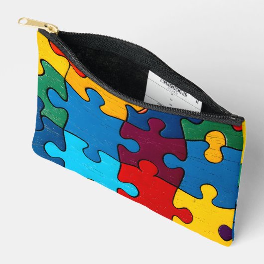 Liefde Hart Puzzel Acceptatie Autisme Bewustzijn Etui (Open)