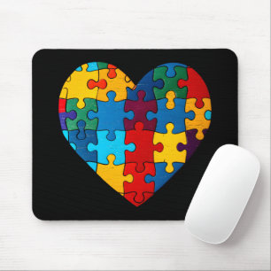 Liefde Hart Puzzel Acceptatie Autisme Bewustzijn Muismat