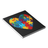 Liefde Hart Puzzel Acceptatie Autisme Bewustzijn Notitieblok (Schuin)