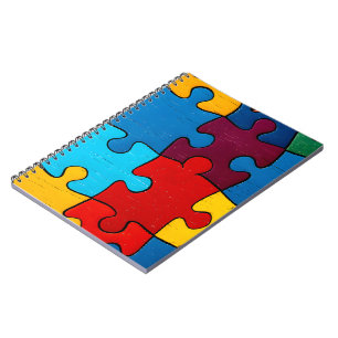 Liefde Hart Puzzel Acceptatie Autisme Bewustzijn Notitieboek