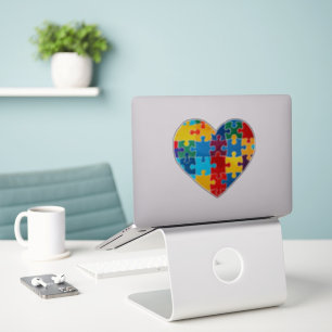 Liefde Hart Puzzel Acceptatie Autisme Bewustzijn Sticker
