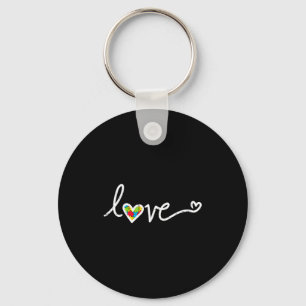 Liefde Hart Puzzel Cute Autisme Bewustzijn Asd Man Sleutelhanger