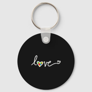 Liefde Hart Puzzel Cute Autisme Bewustzijn Asd Man Sleutelhanger