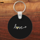 Liefde Hart Puzzel Cute Autisme Bewustzijn Asd Man Sleutelhanger (Voorkant)
