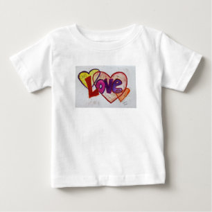 Liefde Hart Ringen Glitter Inspirerende Kunst T-sh