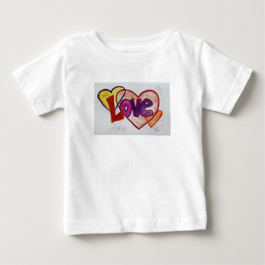 Liefde Hart Ringen Glitter Inspirerende Kunst T-sh (Voorkant)