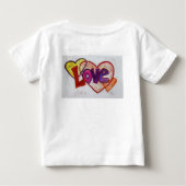 Liefde Hart Ringen Glitter Inspirerende Kunst T-sh (Achterkant)