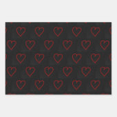 Liefde Hart Rode Glitter Valentijnsdag Inpakpapier Vel (Voorkant 3)