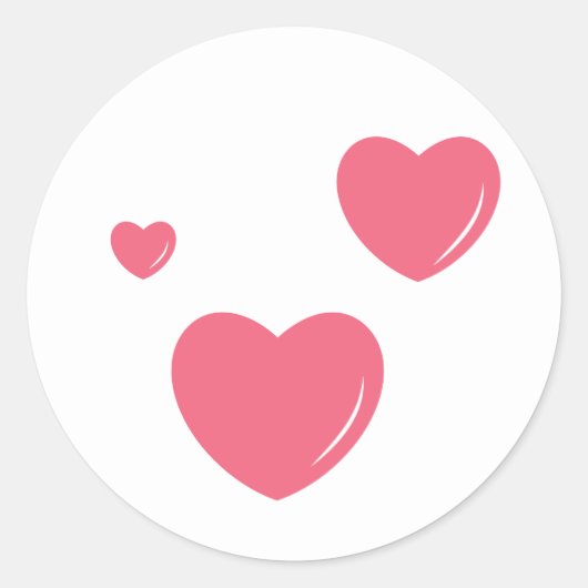 Liefde Hart Ronde Stickers (Voorkant)