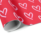 Liefde Hart Rood Inpakpapier (Rol Hoek)