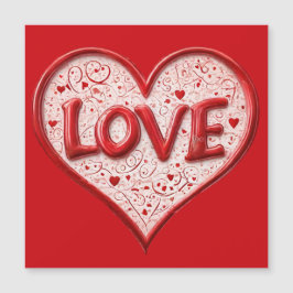 Liefde Hart Rood Koelkast Magnetische Kaart