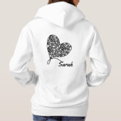 Liefde Hart & Rozen Maatwerk Hoodie (Achterkant)
