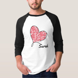 Liefde Hart & Rozen - Op maat T-shirt