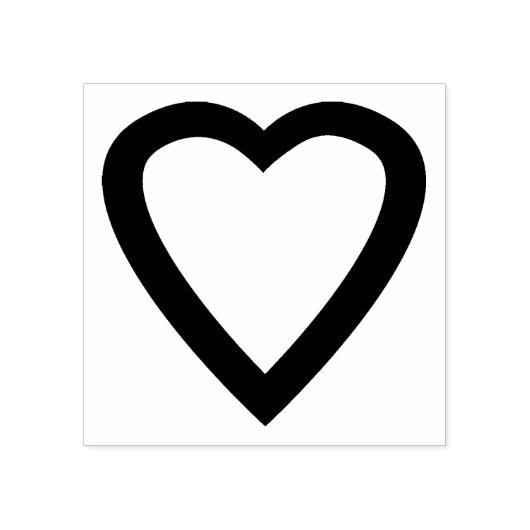 Liefde hart rubberstempel (Afrduk)
