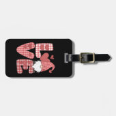 Liefde Hart Schattig Kabouter Valentijnsdag Bagagelabel (Voorkant horizontaal)