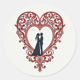 Liefde Hart Silhouet Sticker