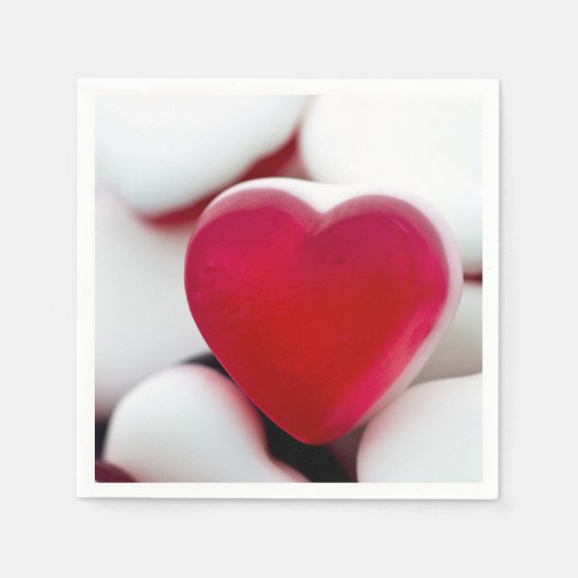 Liefde hart snoep Cocktail papier servetten (Voorkant)