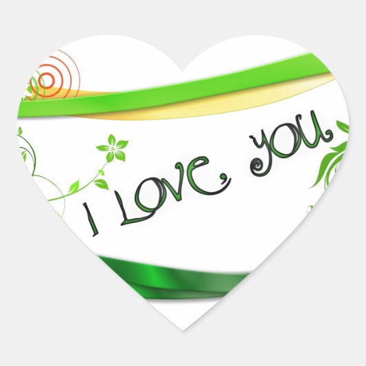 Liefde Hart Sticker (Voorkant)