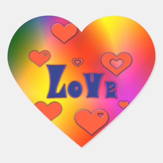 Liefde Hart Sticker (Voorkant)