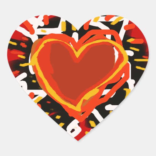 liefde hart sticker (Voorkant)