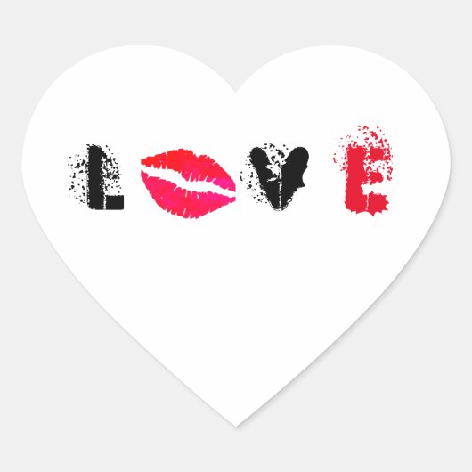 Liefde Hart Sticker (Voorkant)