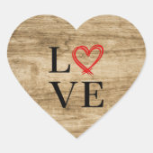 Liefde. Hart Sticker (Voorkant)