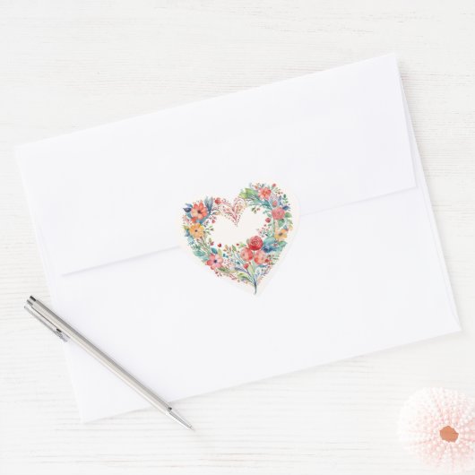 Liefde hart stickers (Envelop)