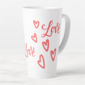 Liefde Hart-Themed Valentijnsdag Latte Mok (Rechterhoek)