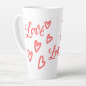 Liefde Hart-Themed Valentijnsdag Latte Mok (Linkerhoek)