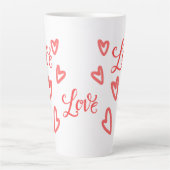 Liefde Hart-Themed Valentijnsdag Latte Mok (Voorkant)