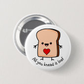 Liefde Hart Toast Brood Knop Ronde Button 5,7 Cm (Voorkant /achterkant)