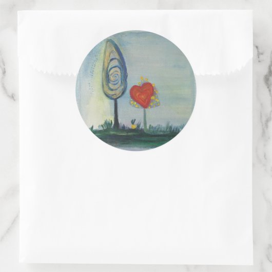 Liefde, Hart, Valentijn Sticker (Tas)