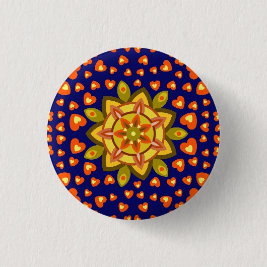 LIEFDE HART VALENTIJN VERJAARDAG CADO KNOP RONDE BUTTON 3,2 CM (Voorkant)