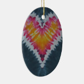 Liefde Hart Valentijns Tie Dye Keramisch Ornament (Rechts)