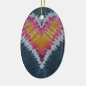 Liefde Hart Valentijns Tie Dye Keramisch Ornament (Links)