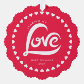 Liefde hart Valentijnsdag aangepaste foto Ornament Kaart (Achterkant)