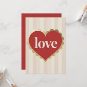 Liefde Hart Valentijnsdag  Kaart (Voorkant / Achterkant in situ)